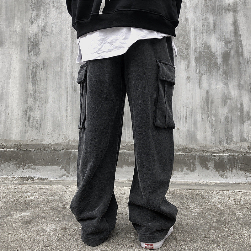 Loose Large Pocket Knitted Sweatpants