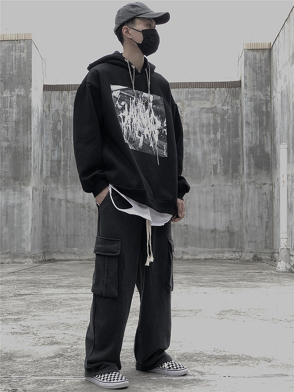 Loose Large Pocket Knitted Sweatpants