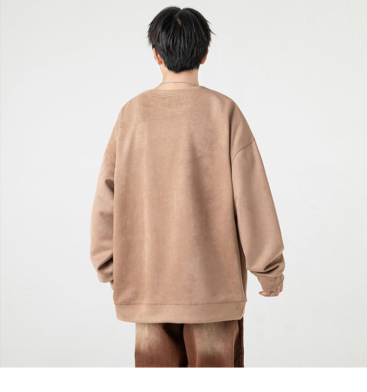Autumn And Winter Stiff Oversize American Retro Suede Jacket