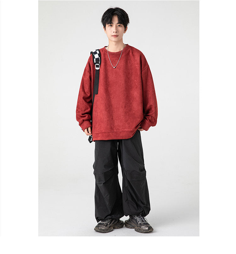 Autumn And Winter Stiff Oversize American Retro Suede Jacket