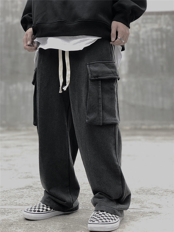 Loose Large Pocket Knitted Sweatpants