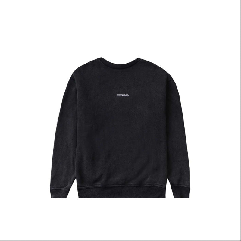 Double Sided Fleece Warm Crew Neck Oversized Loose T-Shirt