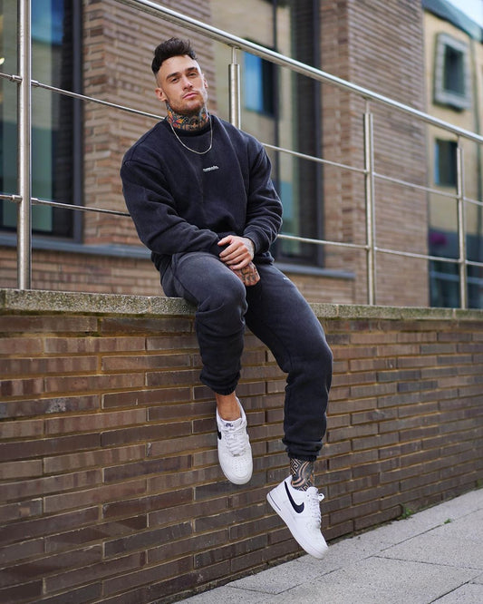 Double Sided Fleece Warm Crew Neck Oversized Loose T-Shirt